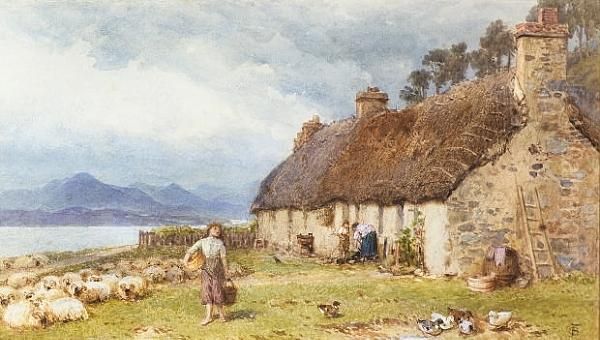 A Cottage At Balmacara, Skye In The Distance - view 1