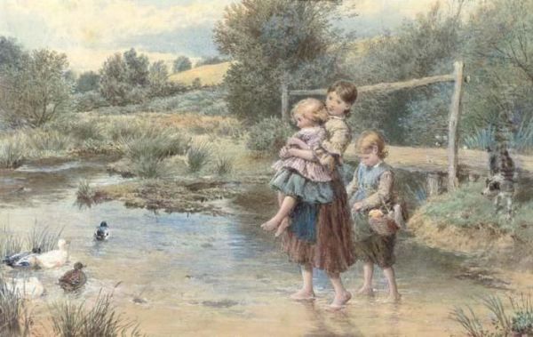 Children Paddling - view 1