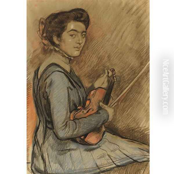 Renee Druet au violon - view 1