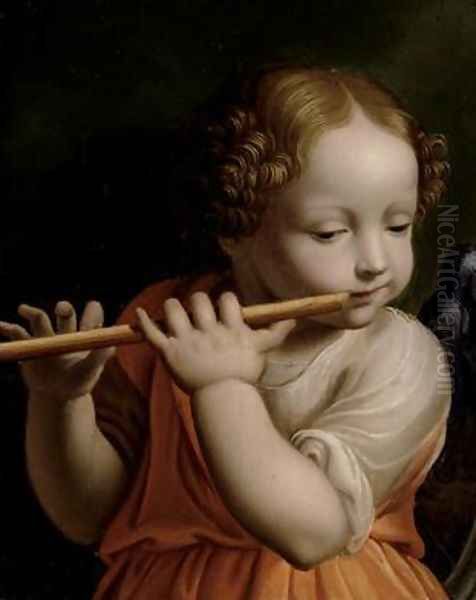 Child Angel Playing a Flute 1500 - view 1