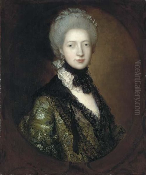 Portrait Of Lady Willielma
Glenorchy, Half-length, In A Green Embroidered Dress And Black Lace
Shawl, In A Sculpted Cartouche - view 1