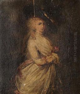 Portrait Three Quarter Length Of Georgiana, Duchess Of Devonshire by Thomas Gainsborough