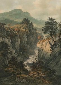 The Gorge Of The River North Esk At Corra Linn, Ben Lomond Beyond, Tasmania, Australia