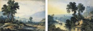 St Laurent Ruins And Lake Boisana, Italy by John Glover
