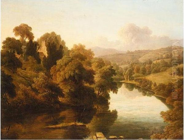 View Of The River Wye With Distant Mountains - view 1