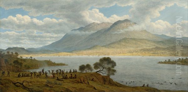 Mount Wellington And Hobart Town From Kangaroo Point by John Glover