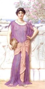 The Tambourine Girl by John William Godward