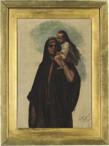 Copt Woman And Child by Frederick Goodall