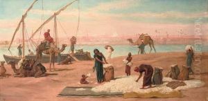 Unloading Cotton On The Nile