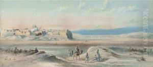 Arab Travellers At Sunset, A Town Beyond Arab Travellers At Sunset, A Town Beyond