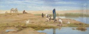 Watering The Goats