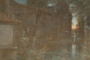 Chillon, Lac Limen by Albert Goodwin