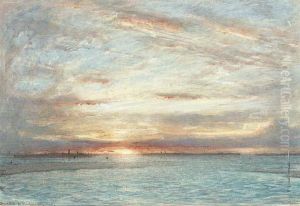 Sunset In The Venetian Lagoons by Albert Goodwin