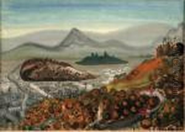 Mountainlandscape, Gouache On
Paper, Signed "boris Grigoriev", Lower Right,bears Inscription On Verso
"to... Friends... Mr. & Mrs. Isaacsiegmeister... Mr. & Mrs.
Poliovich", 10.5" X 14.5" ,matted And Framed, Overall Good Condition,
Not Exa - view 1