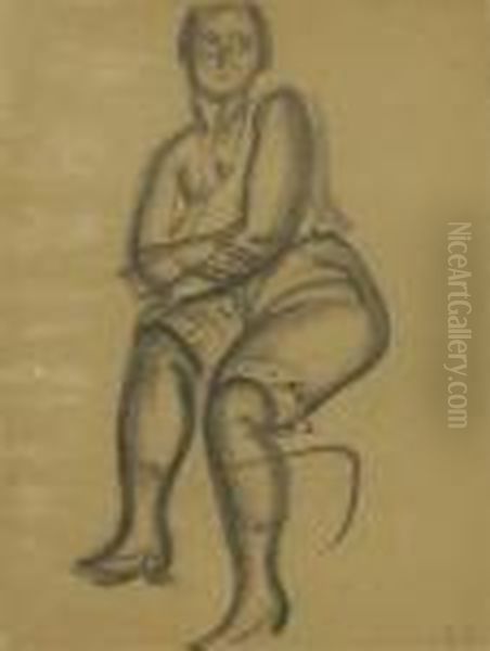Sitzendes Madchen. - view 1