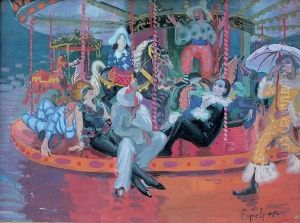 Le Manege by Boris Dmitrievich Grigoriev