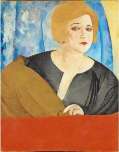 Portrait Of The Singer Anna Sergeevna Sergeeva by Boris Dmitrievich Grigoriev