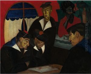Sailors At A Cafe, Boui Bouis by Boris Dmitrievich Grigoriev