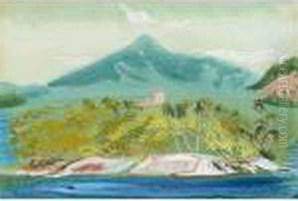 Tropical Island With Hut - view 1