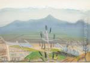 Landscape With Mountain Range by Boris Dmitrievich Grigoriev