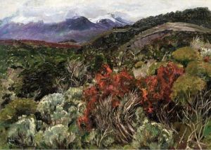 Landscape With Mountains In The Distance by Boris Dmitrievich Grigoriev