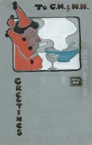 Clown Smoking; Man In A Red Scarf Clown Smoking; Man In A Red Scarf
