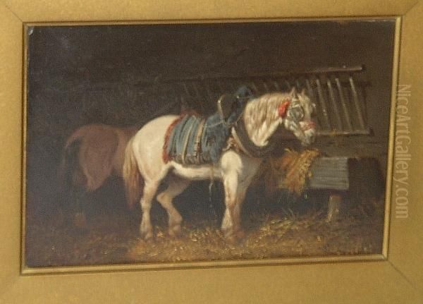 Dray Horses In A Stable - view 1