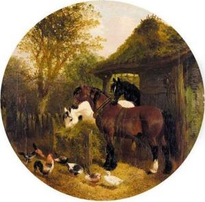 Feeding Time by John Frederick Herring Snr