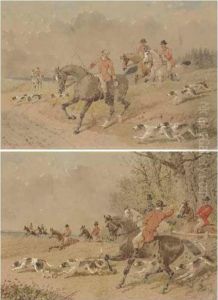 Casting For Scent; Breaking For Cover by John Frederick Herring Snr