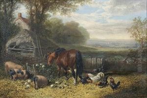 Farmyard Scene by John Frederick Herring Snr