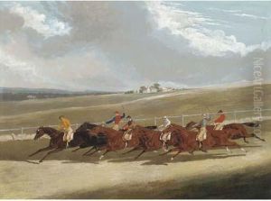 Touchstone Winning The 1836 
Doncaster Cup, With Carew, Venison, Bee's Wing, General Chasse, And 
Flying Billy