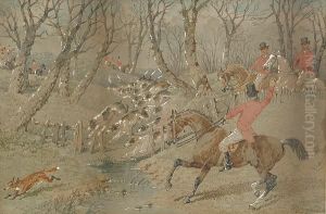 Hunting Scenes by John Frederick Herring Snr
