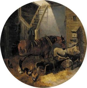 The Farmyard by John Frederick Herring Snr