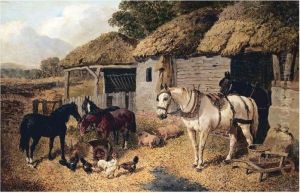 The Farmyard by John Frederick Herring Snr