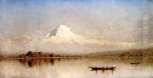 Mount Rainier Bay Of Tacoma by Sanford Robinson Gifford