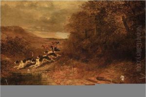 Full Cry And The Runaway Horse by John Frederick Herring Snr
