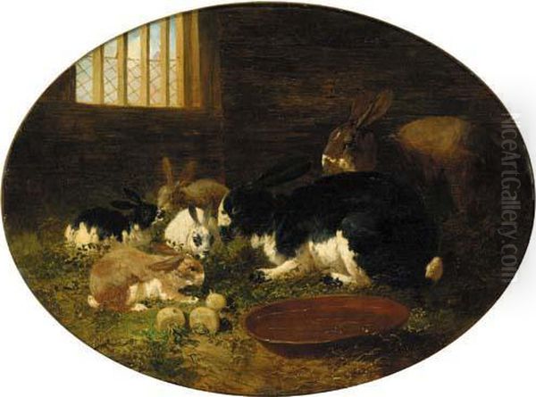 Rabbits In A Barn - view 1