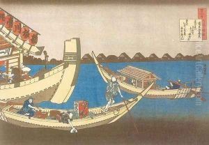 Pleasure Boats on Sumida River (Kiyowara no Fukayahu)