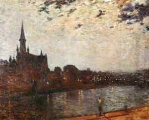 LEglise Sainte Croix At Ixelles At Night