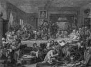 Four Prints Of An Election (paulson 198-201) by William Hogarth