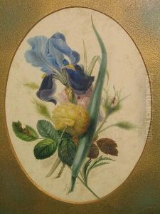 Roses And Iris by James Holland