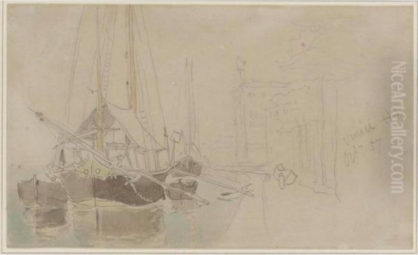 A Study Of Fishing Boats In Venice - view 1