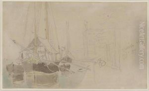 A Study Of Fishing Boats In Venice by James Holland