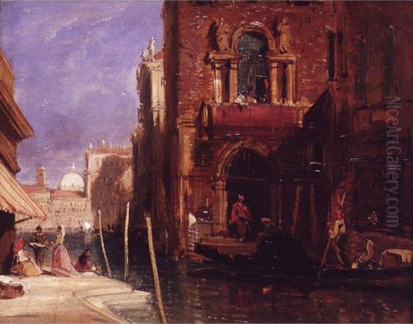 Looking Towards The Grand Canal, Venice, A Sketch - view 1