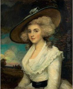 Portrait De Femme Au Chapeau by John Hoppner