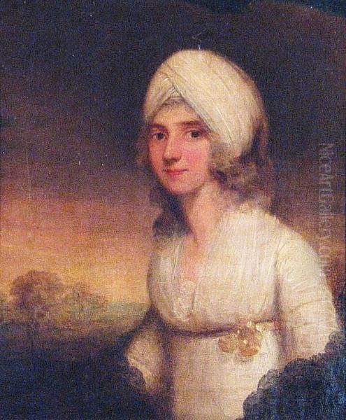 A Portrait Of A Lady In White (thought To Be Lady Calder) - view 1