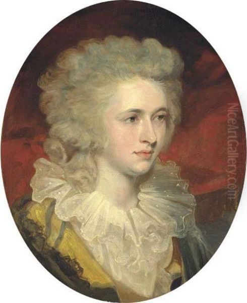 Portrait Of Miss Lockhart Alexander, Bust-length, In A Sprigged Muslin Ruff - view 1
