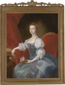 Portrait Of Catherine Stanhope (d.1810) Wife Of Edwyn Francisstanhope Of Stanwell Portrait Of Catherine Stanhope (d.1810) Wife Of Edwyn Francisstanhope Of Stanwell