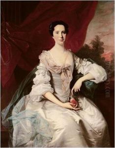 Portrait Of Miss Denison, Wife Of Jonathan Midgley Of Beverley, Yorkshire by Thomas Hudson
