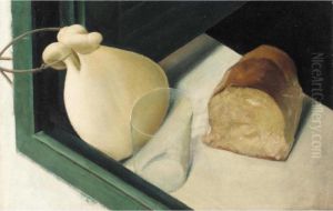 Still Life With A Provolone Cheese by Alexander Evgenievich Yakovlev
